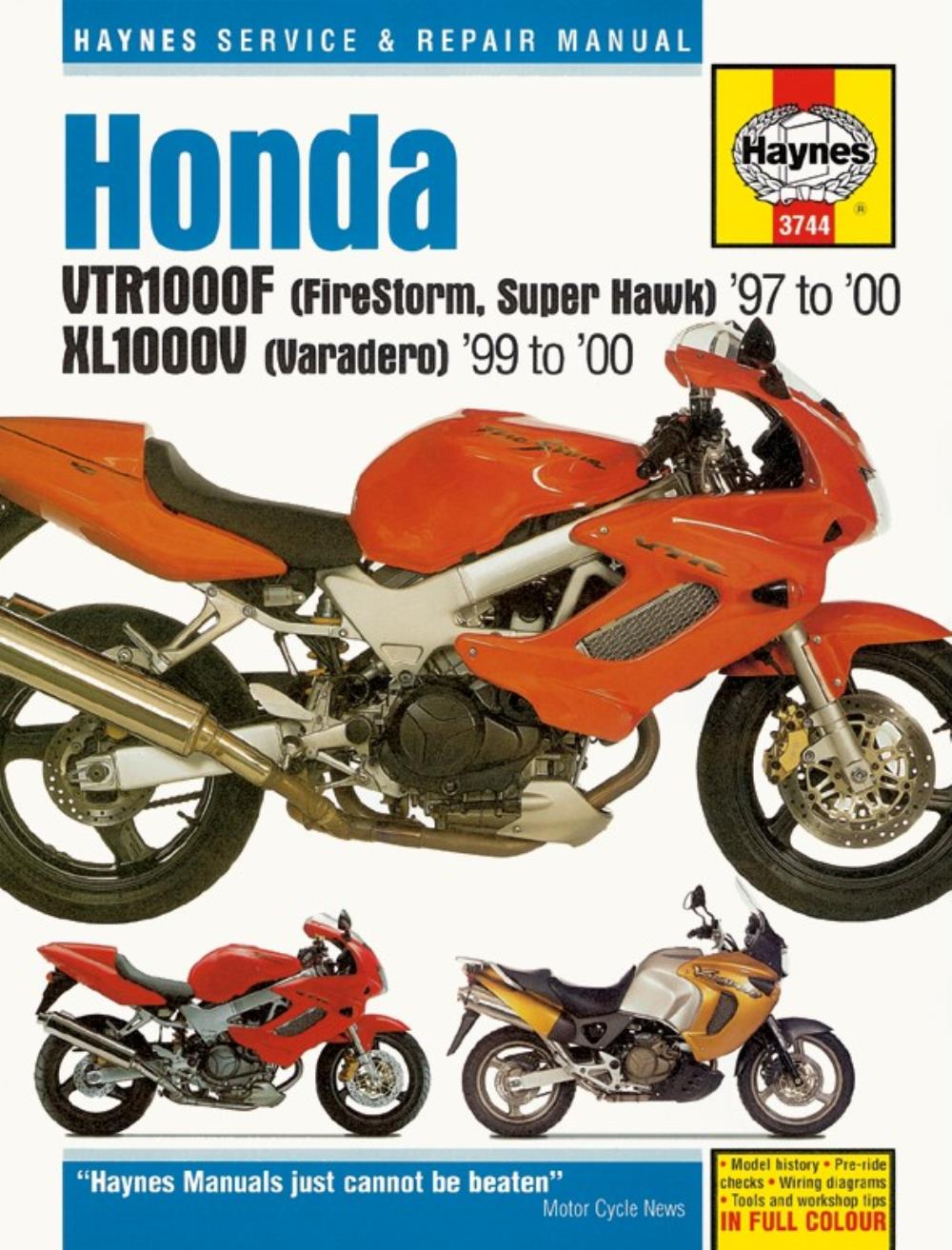 Honda XL 1000 V Varadero 2006 Haynes Service Repair Manual 3744 for sale online 