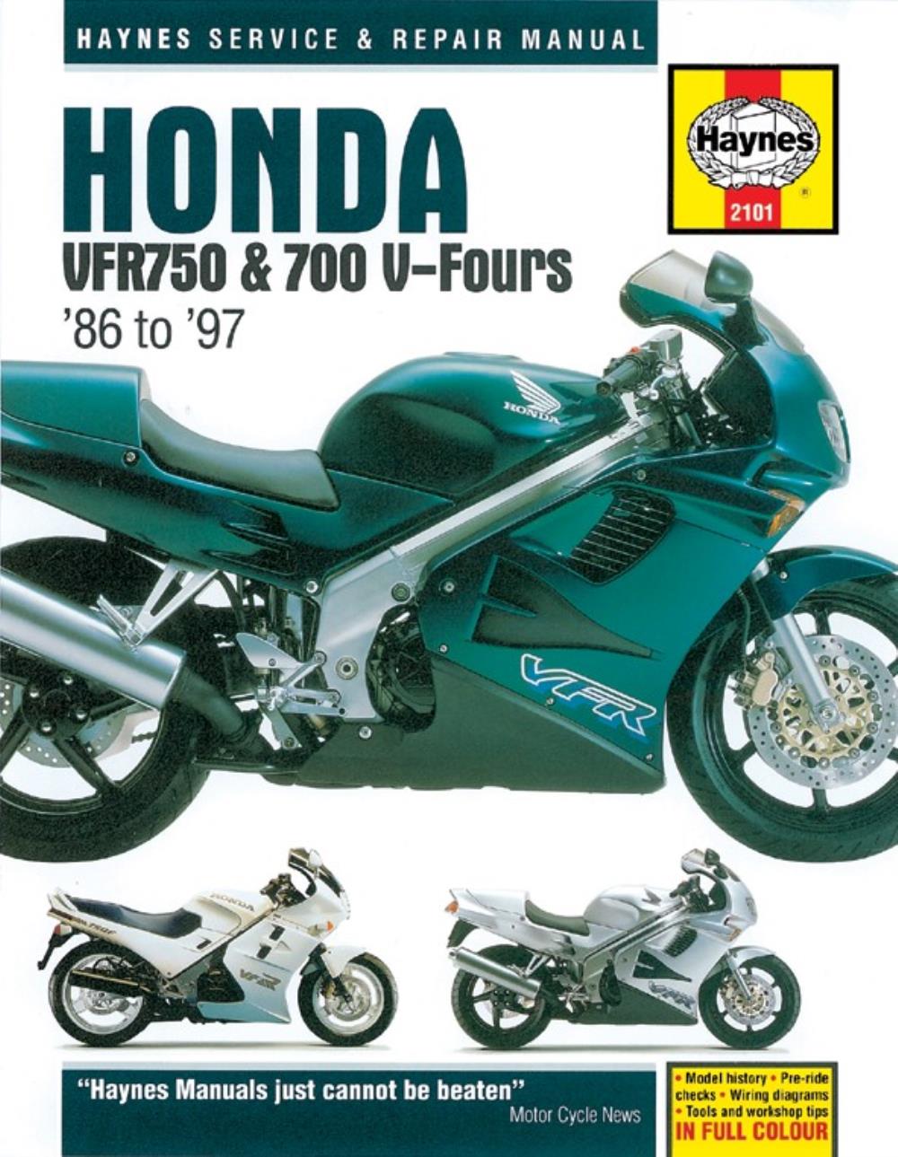 Manual Haynes for 1988 Honda VFR 750 FJ (RC24) eBay