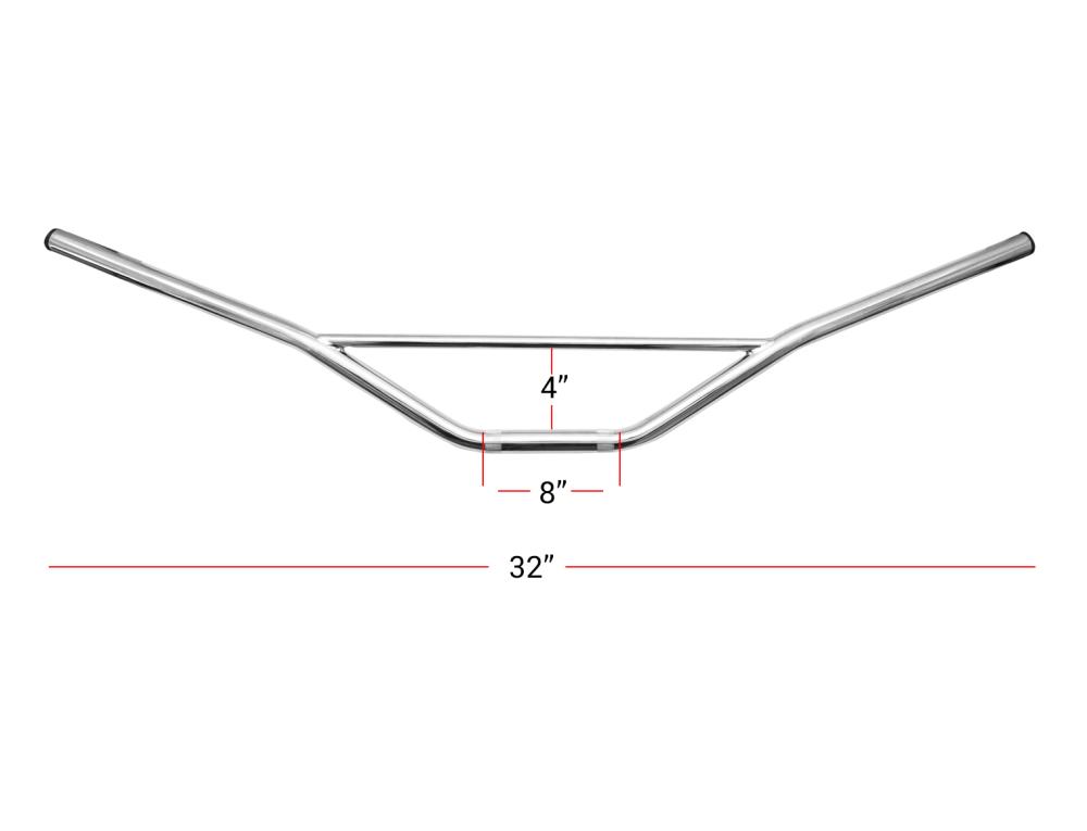 Handlebars 7/8' Trail Chrome 4' Rise for Yamaha XT500 (930mm Long) | eBay