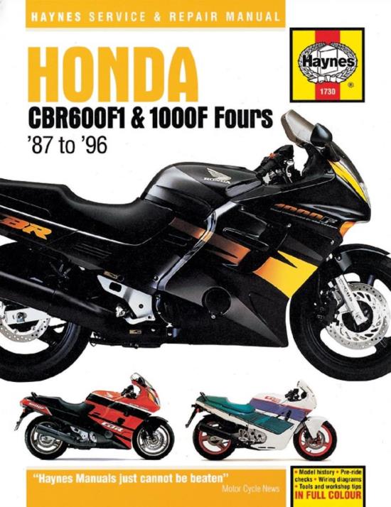 Picture of Haynes Workshop Manual Honda CBR600, 1000 F1 87-96