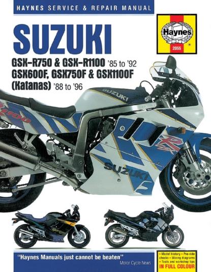 Picture of Manual Haynes for 1989 Suzuki GSX-R 750 R-K (SACS) (Slingshot) (Racing Ltd Ed) (GR79A)