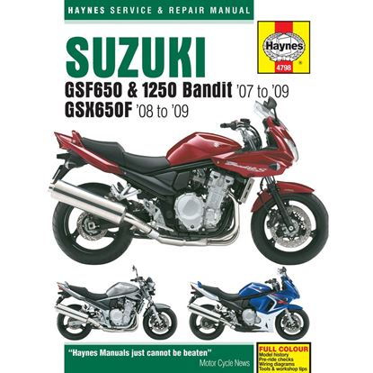 Picture of Manual Haynes for 2009 Suzuki GSF 1250 S-K9 Bandit (Half Faired) (L/C) (EFI) (GW72A)