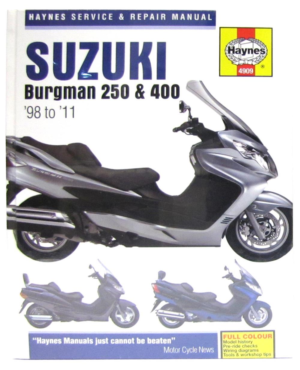 Suzuki AN 400 Burgman 2006 Haynes Service Repair Manual 4909