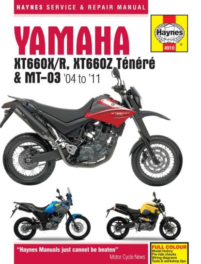Picture of Manual Haynes for 2010 Yamaha XT 660 Z Tenere (11D4)