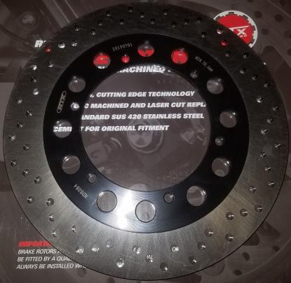 Picture of Motodisc Disc Rear Yamaha FJ1100 FJR1300 01-13, VMX , Front  XVS125