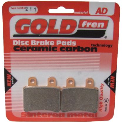 Picture of Brake Disc Pads Rear R/H Goldfren for 2010 Derbi Cross City 125