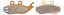 Picture of Brake Disc Pads Rear R/H Goldfren for 2003 Italjet Jupiter 250