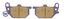 Picture of Brake Disc Pads Front R/H Kyoto for 1981 Yamaha XS 400 SH Special (SOHC) (4G5)