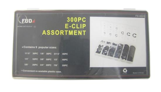 Picture of 'E' Clip 300pc Assortment (Kit)