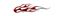 Picture of Flame Trim 120mm x 40mm Adhesive Red to Chrome (Pair)