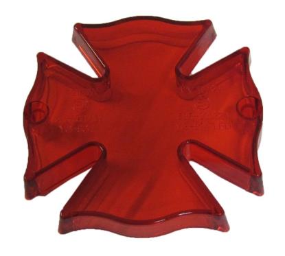 Picture of Tailight Lens Fire Maltese Cross with Red Lens