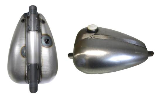 Picture of Fuel Fuel/Petrol Tank 3.3 US Gallon Raw Mustang Style with Single Cap