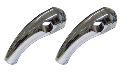 Picture of Handlebar Risers Chrome 7/8" Pullback medium with Round Dome (Pair)