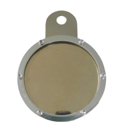 Picture of Tax Disc Holder Round 6 Screws,Gold Glass,Chrome Backing