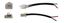 Picture of Plastic Connector 2 Pole Spade Male & Female Block with wire