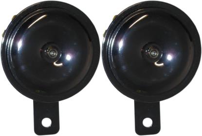 Picture of Horn 12 Volt Chrome Twin Type 90mm Diameter 12V DC (Pair)