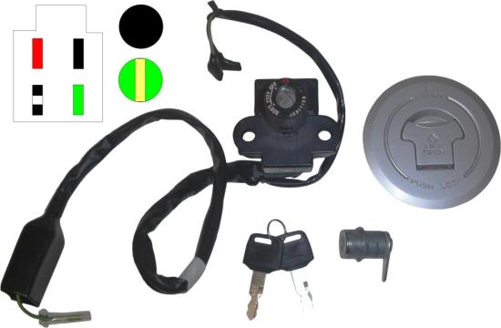 Picture of Ignition Switch Lock Set Honda NSR125 (7 Wires)