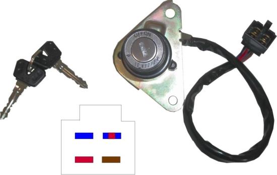 Picture of Ignition Switch for 1990 Yamaha XV 250 Virago (3LS1)