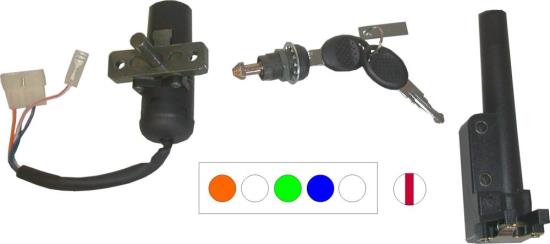 Picture of Ignition Switch & Seat Lock Aprilia SR50, Derbi (4 Wires)