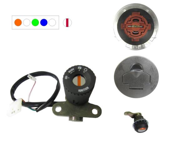 Picture of Ignition Switch Lock Set inc Fuel/Fuel/Petrol Cap Rieju RS2 50cc NKR