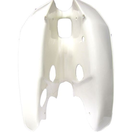 Picture of Legshields Front White C50ZZ, C70ZZ uses rectangle air filter