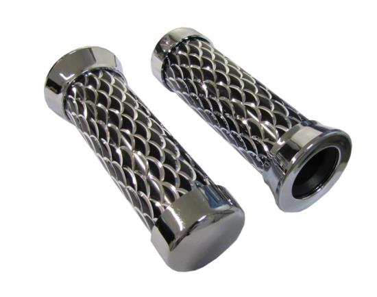 Picture of Grips Aluminium & Black to fit 7/8"Handlebars (Pair)