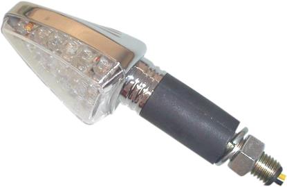 Picture of Indicator LED Arrow Chrome Long Stem with Clear Lens E-Marked (Pair)