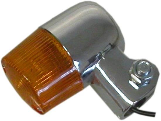 Picture of Indicator Mini Round Chrome Stem Length 21mm, OD.35mm (Amber)