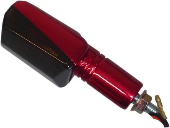 Picture of Indicator Mini Red Aluminium Long with Amber & Smoked Lens