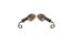 Picture of Complete Indicator Medium Oval Black Clear Lens Orange Bulb (Pair)