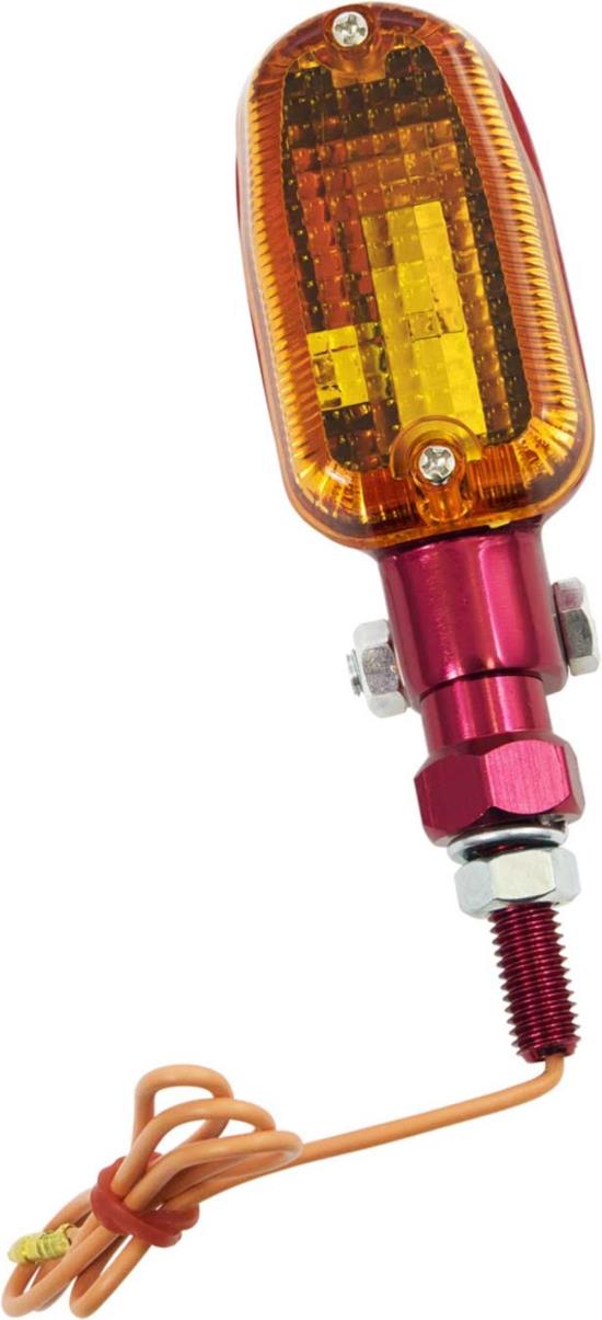 Picture of Indicator Medium Aluminium Red Short with Amber/Smoked Lens