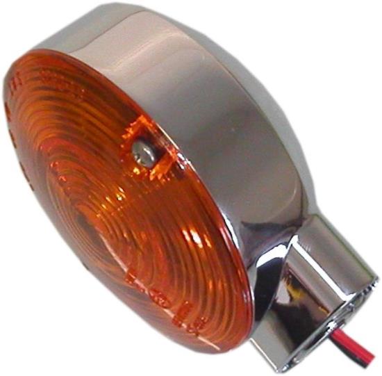 Picture of Indicator Harley Davidson Round Chrome (Amber)