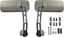 Picture of Mirror Bar End Silver Rectangle 120mm x 50mm (Pair)