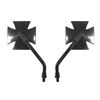 Picture of Mirrors 10mm Maltese Cross Black Left & Right (Pair)