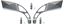 Picture of Mirrors 10mm Die Cast Chrome Diamond Left & Right (Pair)