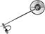 Picture of Mirror Clamp-on Chrome Round Left or Right 9'' Long Stem