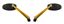 Picture of Mirrors CNC Oval with Black Head & Gold Stem 8mm or 10mm (Pair)