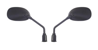 Picture of Mirrors 10mm Black Rectangle Left & Right Sports Long Stem (Pair)