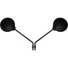 Picture of Mirrors 8mm Black Round Left & Right Honda SH50 City Express (Pair)