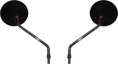 Picture of Mirrors 10mm Black Round Left & Right Yamaha Thread (Pair)