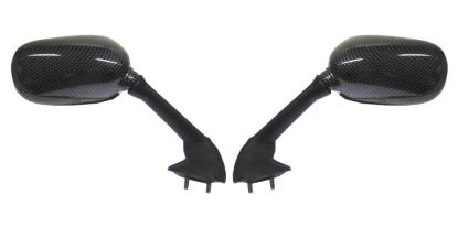 Picture of Mirrors Fairing Carbon Look R & L YZF R1 00-03 28mm Centre (Pair)