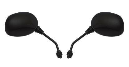 Picture of Mirrors 8mm Black Rounded Left & Right Yamaha Thread Scooter (Pair)