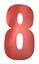 Picture of Competition Numbers Red 7" '8' Matt (Per 10)
