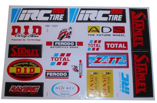 Picture of Stickers Assorted Small DID, Stanley, Total, Ferodo, Denso, ADS (Per 5)