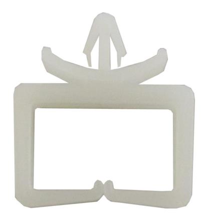 Picture of Square Wire or Cable Clip that fits into a 5mm hole (Per 10)