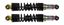 Picture of *Shocks 310mm Pin+Pin up to 175cc, Black Spring, Gold Top (Pair)
