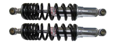 Picture of Shocks 335mm Pin+Pin (Type 1) black spring & chrome body (Pair)