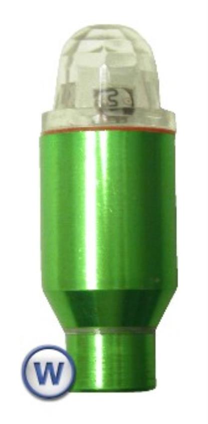 Picture of Valve Caps Plastic Wheelflea Multicolour Green Case (Pair)