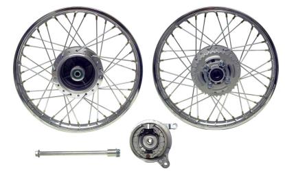 Picture of Rear Wheel YB100 drum brake w ith brake plate (Rim 1.40 x 18