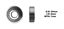 Picture of Bearing Koyo/JTEKT 608DDU (ID 8mm x OD 22mm x W 7mm)